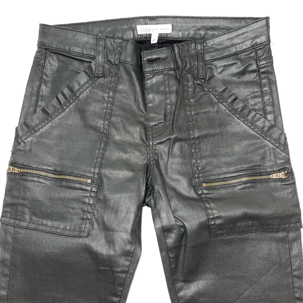 Joie Park Skinny B Black Coated Jeans